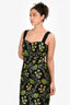 Dress The Population Black Sequin Mesh Sleeveless Midi Dress Size S