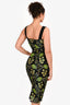 Dress The Population Black Sequin Mesh Sleeveless Midi Dress Size S