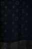 Louis Vuitton Silk Black 'So Shine Monogram' Shawl