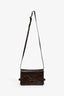 Prada Brown Leather Buckle Detail Shoulder Bag