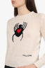 Christian Dior Cream/Black Cashmere Spider Knit Sweater Size 6
