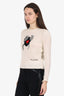 Christian Dior Cream/Black Cashmere Spider Knit Sweater Size 6