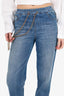 Pre-Loved Chanel™ Blue Denim Drawstring Waist Jeans Size 34