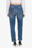 Pre-Loved Chanel™ Blue Denim Drawstring Waist Jeans Size 34
