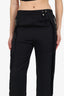 Louis Vuitton Black Monogram Front Slit Pants Size 38