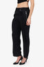 Louis Vuitton Black Monogram Front Slit Pants Size 38