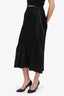 Maison Margiela Black Satin Midi Skirt Size 40