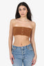 Jacquemus Brown Knit Bandeau Top Size XS