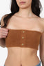 Jacquemus Brown Knit Bandeau Top Size XS