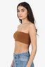 Jacquemus Brown Knit Bandeau Top Size XS