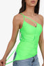 Balenciaga Green Strappy one Shoulder Top Size 34
