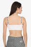 Christian Dior White/Black Knit Logo Bralette Size XS