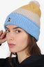 Supreme Beige/Blue Knit Bobble Hat