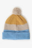 Supreme Beige/Blue Knit Bobble Hat