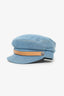 JW Anderson Blue/Brown Denim/Leather Newsboy Cap