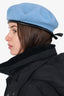 Stephen Jones Blue/Black Wool Beret