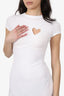 Skims White Heart Cut-Out Mini Dress Size XS
