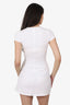 Skims White Heart Cut-Out Mini Dress Size XS