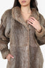 Vintage Brown Fur Coat Estimated Size S
