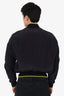 Haider Ackermann Navy/Brown Silk Bomber Jacket Estimated Size M Mens