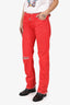 1017 ALYX 9sm Red Distressed Jeans Size 24