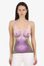 Jean Paul Gaultier x Y/Project Purple/Green Body Print Sleeveless Top Size 36