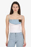 Christian Dior Blue/White Denim Strappy Top Size 6