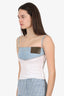 Christian Dior Blue/White Denim Strappy Top Size 6