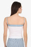 Christian Dior Blue/White Denim Strappy Top Size 6