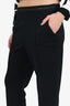 Prada Black Logo Waistband Straight Leg Track Pants Size 38