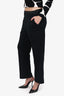 Prada Black Logo Waistband Straight Leg Track Pants Size 38