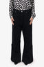 Systemic Black Wide Leg Oversized Cuff Hem Jeans Size 30