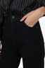 Celine Black Denim High Waisted Turn Up Hem Jeans Size 34