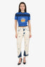 Christian Dior Tie Dye Frayed Edge Jeans Size 34