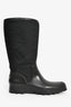 Gucci Black GG Supreme Rubber/Canvas Rain Boots Size 39