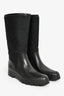 Gucci Black GG Supreme Rubber/Canvas Rain Boots Size 39