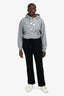 Christian Dior Black Cotton Blend Wide Leg Pants Size 10