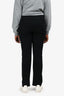 Christian Dior Black Cotton Blend Wide Leg Pants Size 10