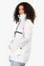 Burberry Sport White Drawstring Jacket with Detachable Hood Est. Size M