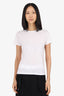 Prada White Crew Neck T-Shirt Size M