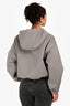 Louis Vuitton Grey Wool Monogram Logo Jacket Size 34