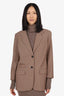 Minimum Brown Single Breasted Blazer Size 34