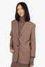 Minimum Brown Single Breasted Blazer Size 34