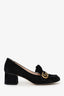 Gucci Black Suede 'GG' Block Heels Size 41