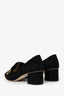 Gucci Black Suede 'GG' Block Heels Size 41