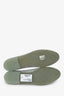 Pre-Loved Chanel™ 2025 Light Green Suede CC Cap Toe Ballet Flats Size 40