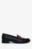 Pre-Loved Chanel™ 2020 Burgundy/Black CC Loafers Size 40.5