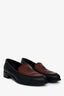 Pre-Loved Chanel™ 2020 Burgundy/Black CC Loafers Size 40.5