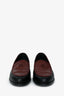 Pre-Loved Chanel™ 2020 Burgundy/Black CC Loafers Size 40.5