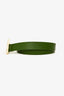 Bottega Veneta Green Leather Triangle Belt Size 80/32